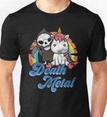 Death Metal Cute Unicorn T-Shirt Unisex T-Shirt