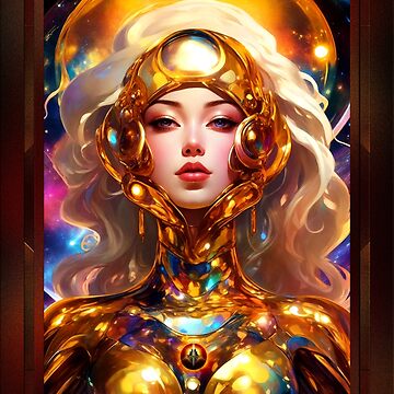 Artwork thumbnail, An Ethereal Space Girl And All That Glitters Sci-Fantasy AI Concept Art Portrait by Xzendor7 by xzendor7