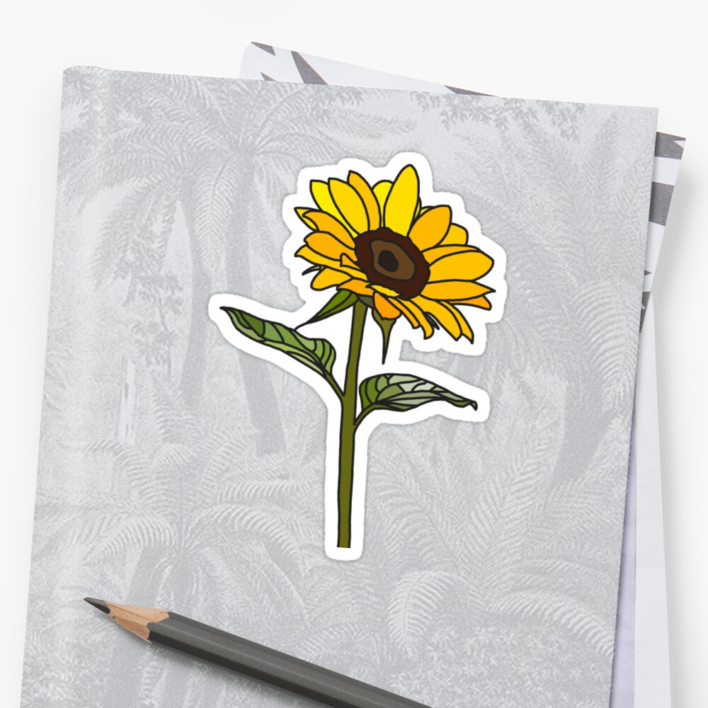 Aesthetic Sunflower Sticker By Rocket To Pluto Redbubble 9785