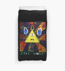 Bill Cipher Stay Woke Duvet Cover