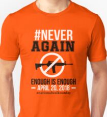 Gun Control, NEVER AGAIN Gun Reform Anti Gun Shirt Unisex T-Shirt