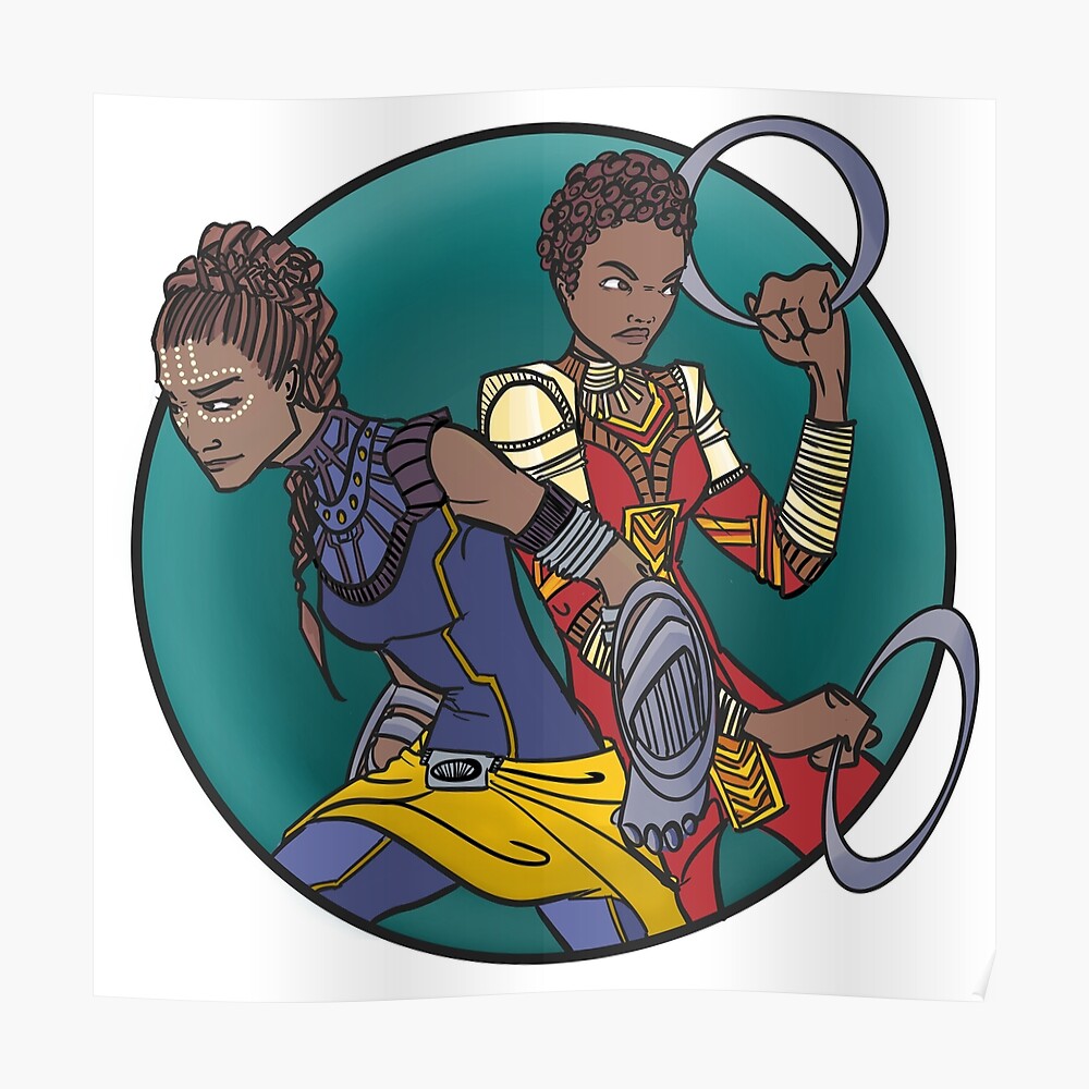 "Nakia and Shuri" Poster by caitlin2006 Redbubble
