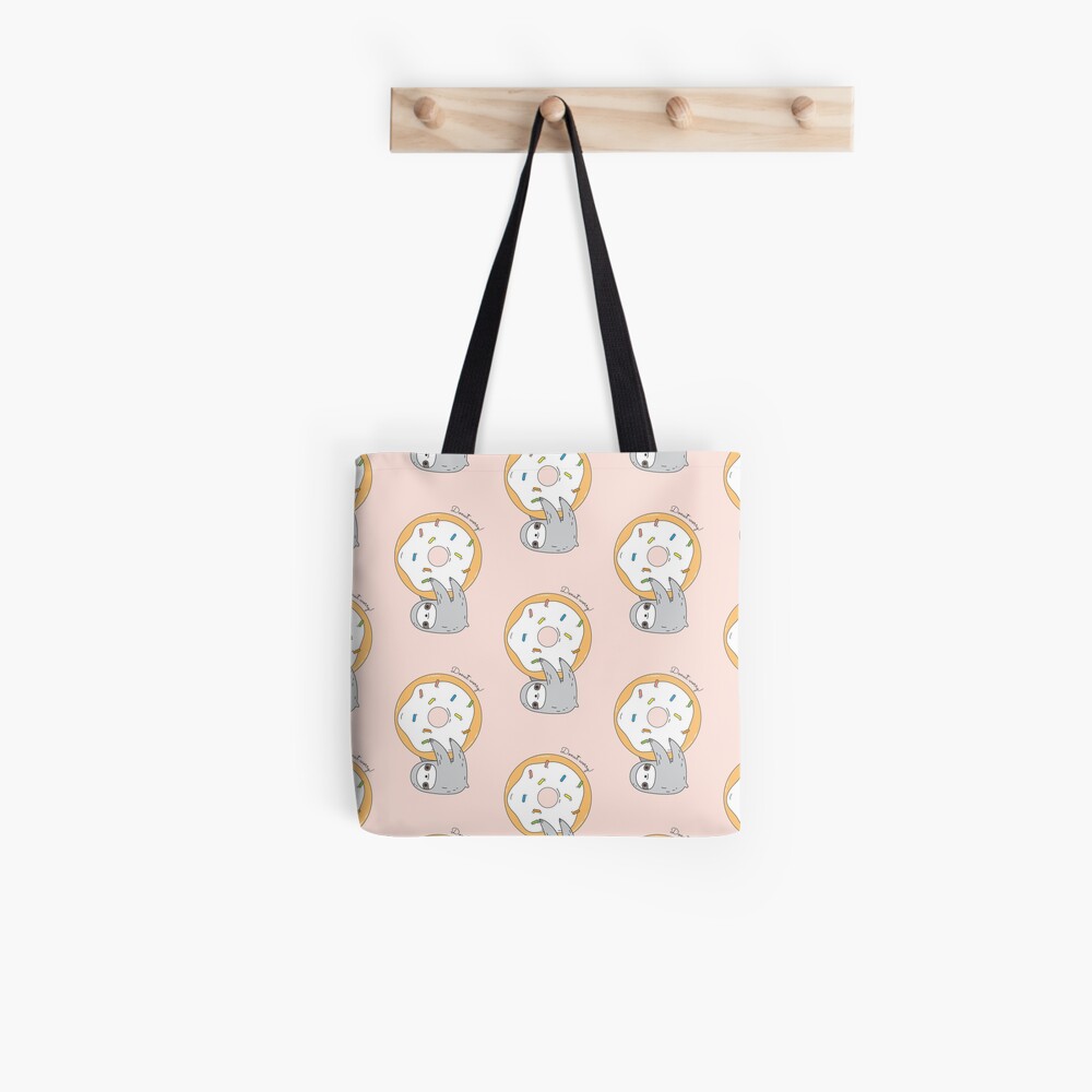 Donut Sloth Tote Bag