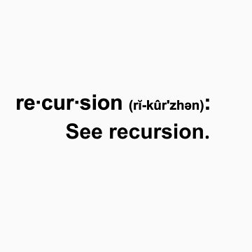 Artwork thumbnail, Recursion - light tees by mistered