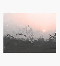 Summer Sunset | Pink and Gray Abstract Photographic Print