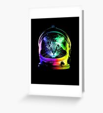 Astronaute Chat Carte de vœux