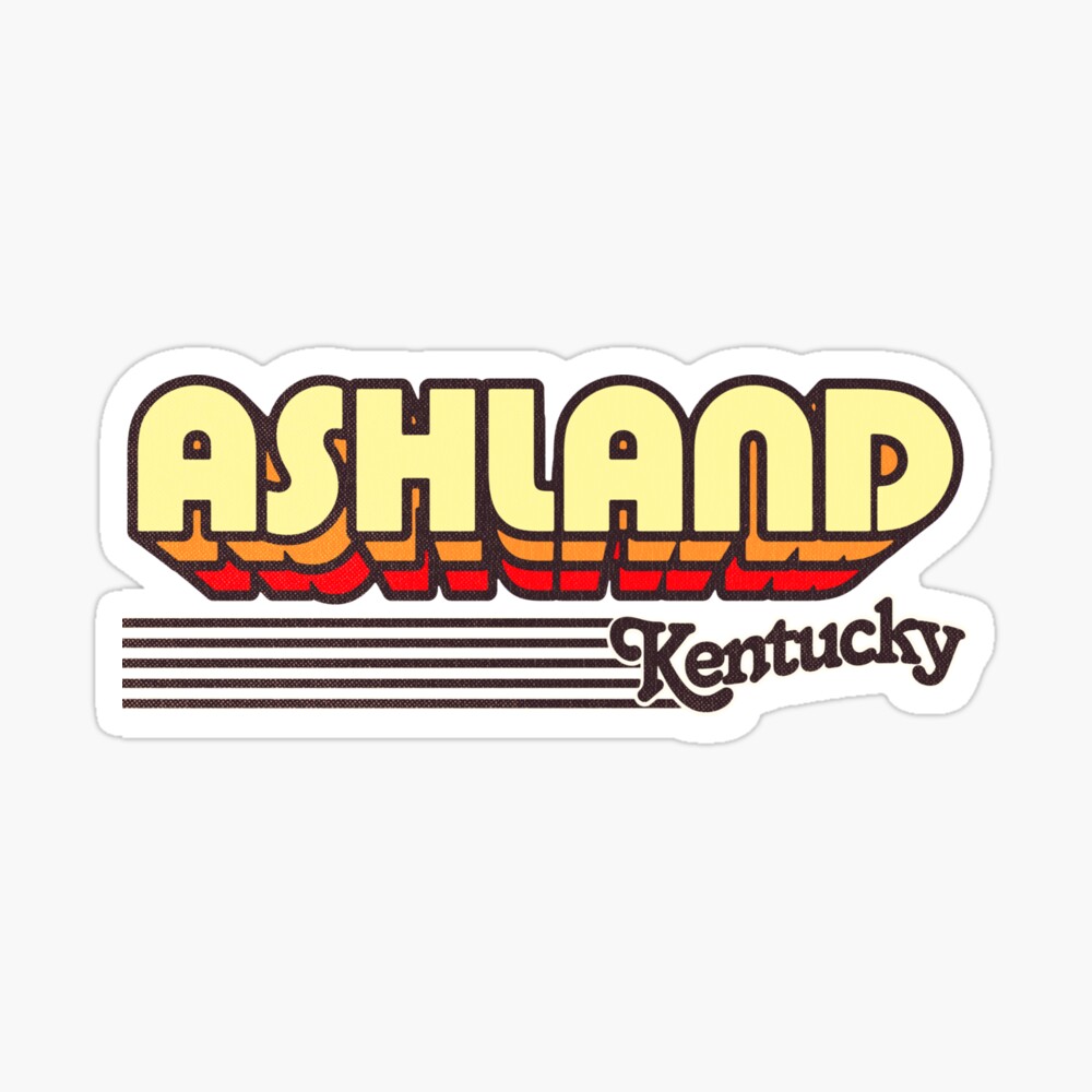 Ashland, Kentucky | Retro Stripes Sticker