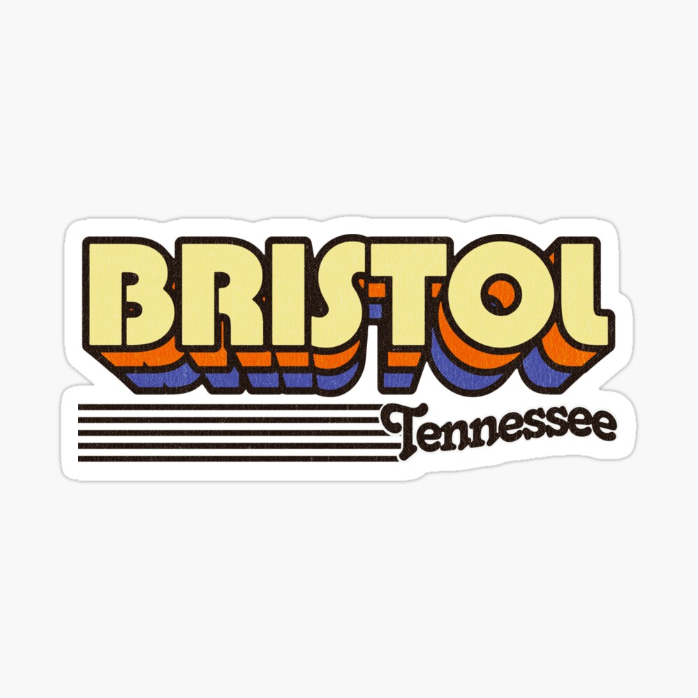 Bristol, Tennessee | Retro Stripes Sticker