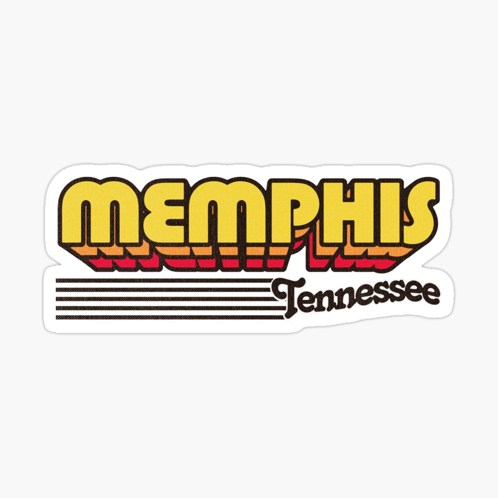 Memphis, Tennessee | Retro Stripes Sticker
