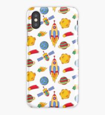 Outer space cartoon doodle pattern iPhone Case