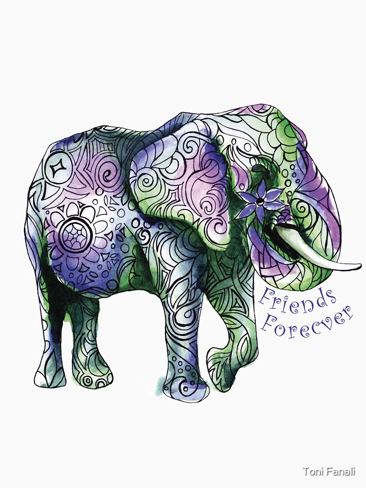 Kristins Flower of Friendship Elephant (purple) by Tefling