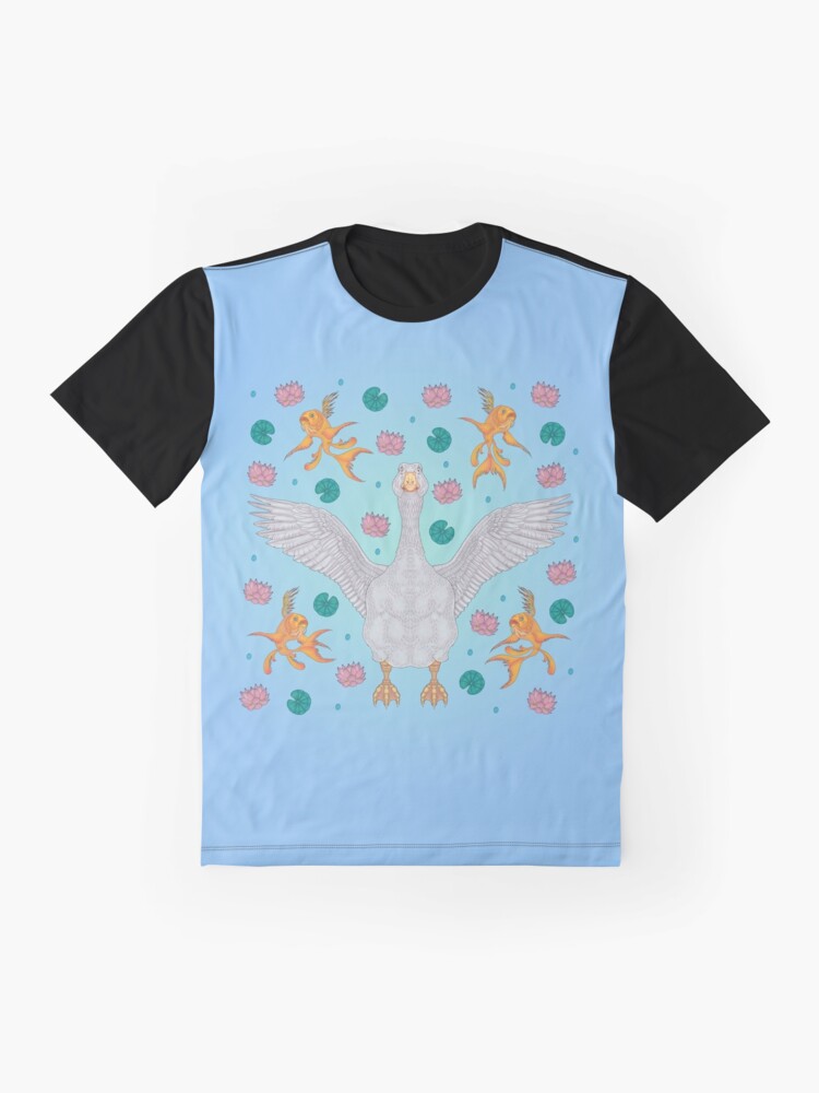 Alternate view of White Goose: Front View Graphic T-Shirt