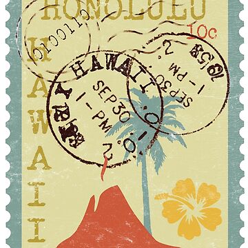 TEN 13c Hawaii State Flag stamp | Vintage Unused US Postage Stamps |  Honolulu | Island Wedding | Surfing | Tropical | Stamps for mailing