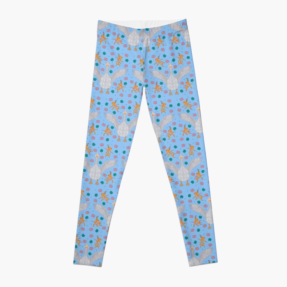 White Goose: Front View Leggings