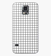 Emmy - Schwarz-Weiß-Grid, schwarz und weiß, Raster, Monochrom, minimal Raster Design Handyhülle Hülle & Skin für Samsung Galaxy