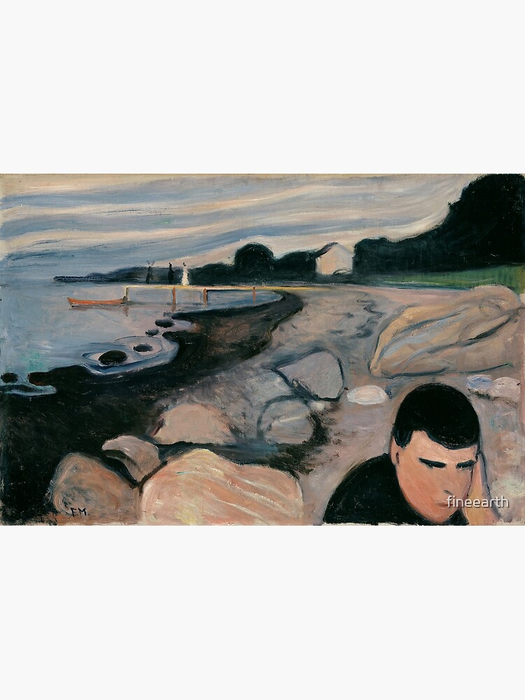 "Melancholy - Edvard Munch, 1892 " Canvas Print By Fineearth | Redbubble