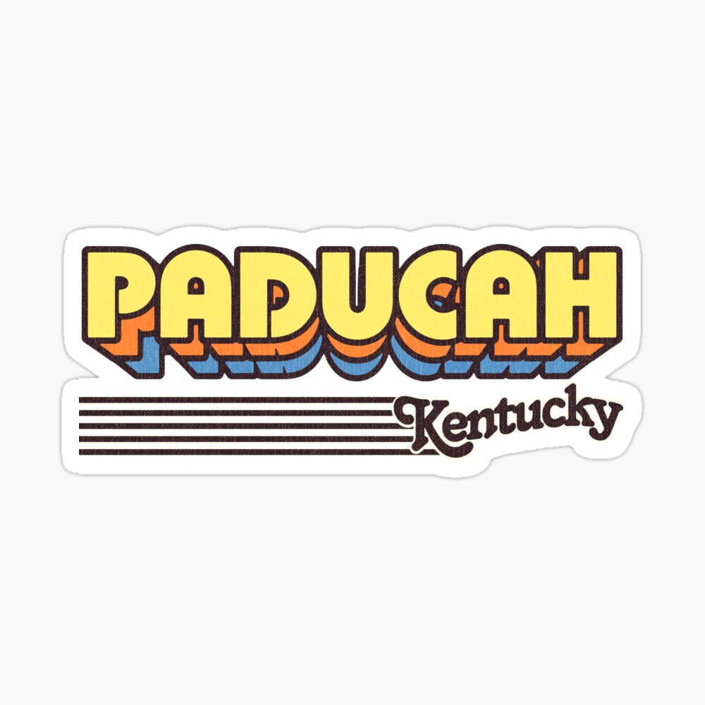 Paducah, Kentucky | Retro Stripes Sticker