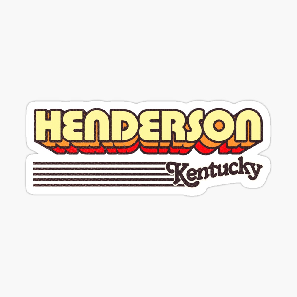 Henderson, Kentucky | Retro Stripes Sticker