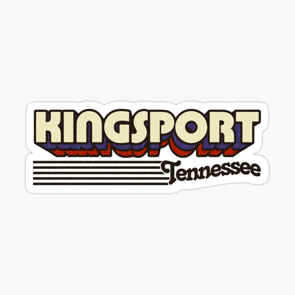 Kingsport, Tennessee | Retro Stripes Sticker