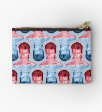 Red & Blue David Bowie by Cupcakes and Chopsticks Studio Pouch