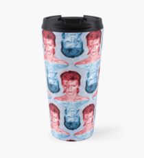 Red & Blue David Bowie von Cupcakes und Stäbchen Thermosbecher