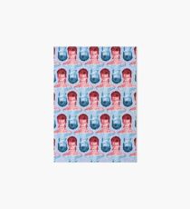 Red & Blue David Bowie by Cupcakes and Chopsticks Art Board Print