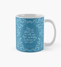 Jane Austen Stolz und Vorurteil Blumenliebe Zitat Tasse (Standard)