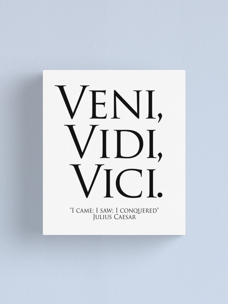 Je Suis Venu Jai Vu Jai Vaincu En Latin
