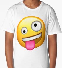 Crazy Face Emoji Long T-Shirt
