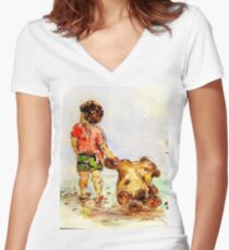 end of a good day Women's Fitted V-Neck T-Shirt
