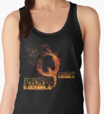 QAnon Fiery Q For Conspiracy Theorist T-Shirt by Scralandore Design Women's Tank Top
