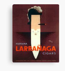 Vintage Cuban Cigar Poster Ad Canvas Print