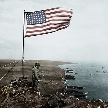 Artwork thumbnail, World War Two US Marine, Iwo Jima  by LTHistory