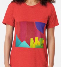 Purple Sun (Facemadics colorful abstract painting) Tri-blend T-Shirt