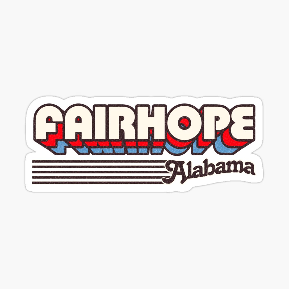 Fairhope, Alabama | Retro Stripes Sticker