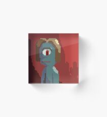Blue cyclops Acrylic Block