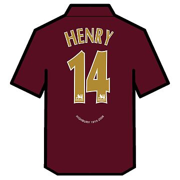 Henry 14 for Retro Shirt 2005-2006 Arsenal Home Red Vintage Soccer Jersey