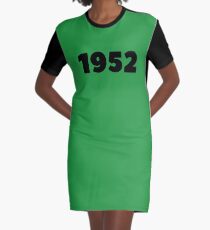1952 Classic Birthday Gift Birth Year 1952 Made in 1952 Birthday Gift Graphic T-Shirt Dress