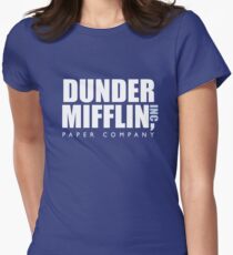 Dunder Mifflin The Office Logo Women's Fitted T-Shirt