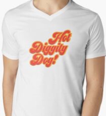 Heißer Diggity Hund! T-Shirt mit V-Ausschnitt für Männer