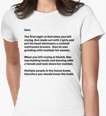 Letter to Sammi Jersey Shore T-Shirt Women's Fitted T-Shirt