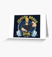 Johnny Bravo Fitnessstudio Grußkarte