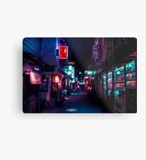 Late Night in Shinjukus Golden Gai Metalldruck