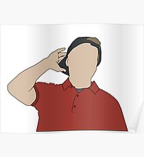 Drawing of Saban With Hat Poster
