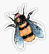 Cute Watercolour Bumble Bee Sticker
