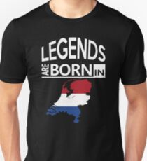 Legends born Netherlands Dutch Pride Birthday Unisex T-Shirt