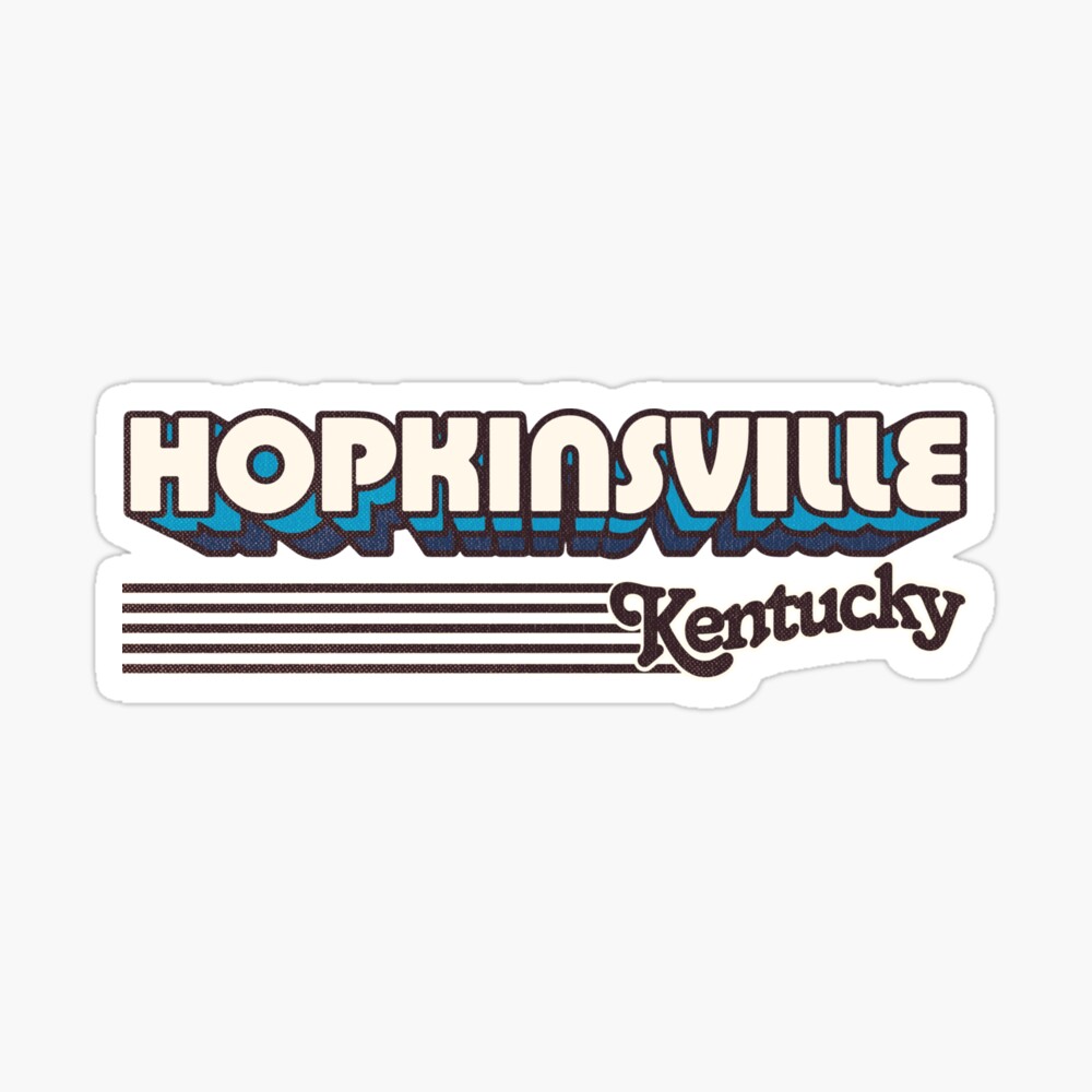 Hopkinsville, Kentucky | Retro Stripes Sticker