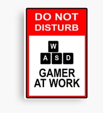 Gamer At Work - PC Canvas Print