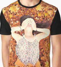 girl lying on the grass Graphic T-Shirt