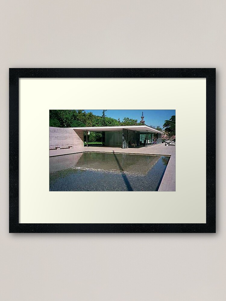 Alternate view of Barcelona Pavillion Framed Art Print